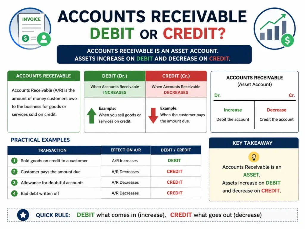 Accounts Receivable Debit or Credit