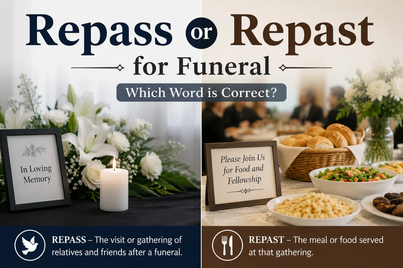 Repass or Repast for Funeral