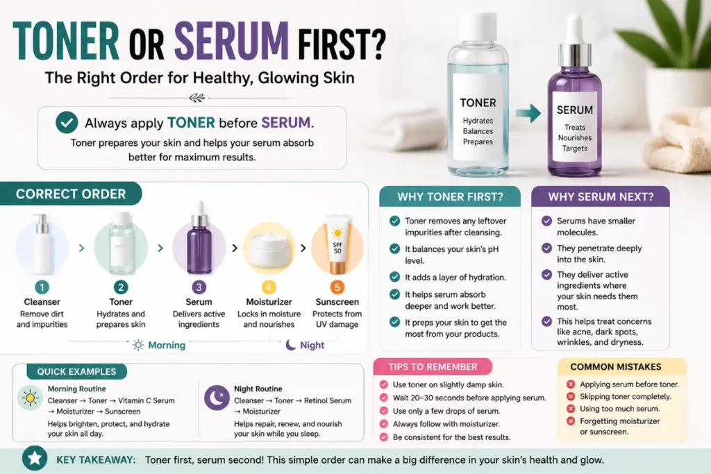 Toner or Serum First