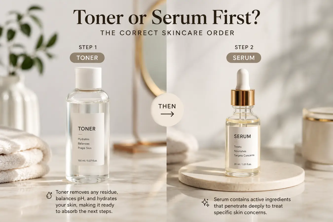 Toner or Serum First