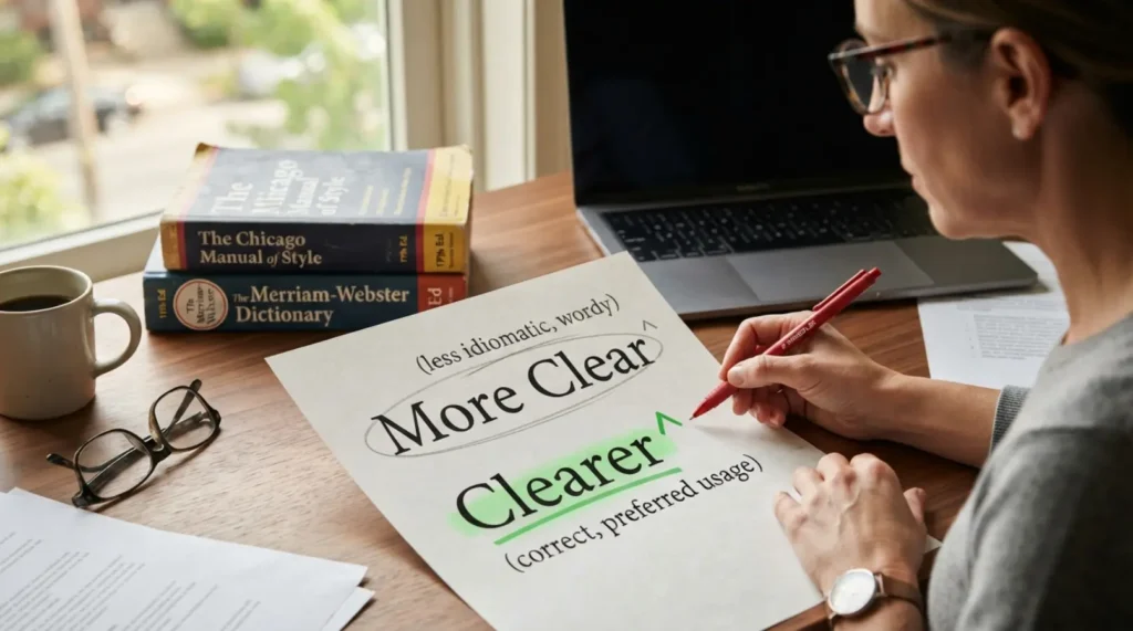 Why Is "Clearer" Usually Preferred?