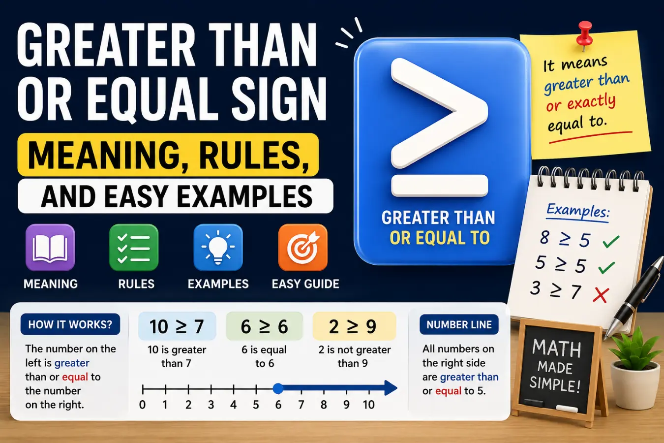 Greater Than or Equal Sign