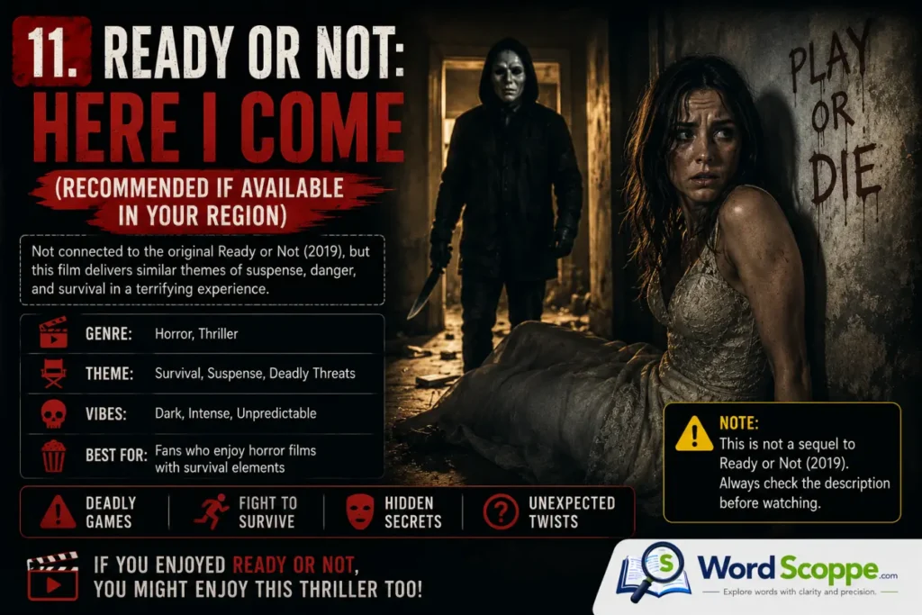 movies like Ready or Not
