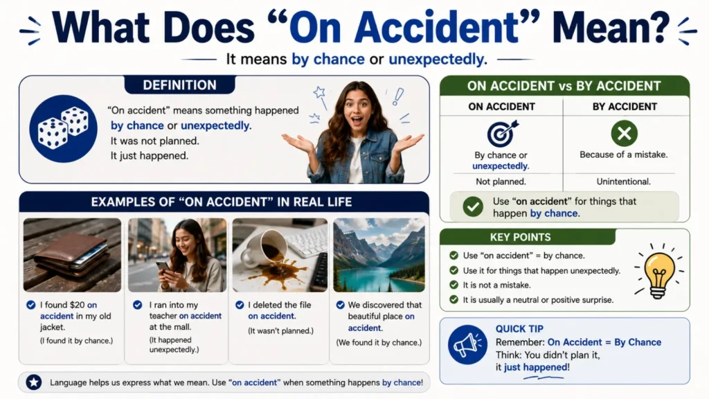on accident or by accident