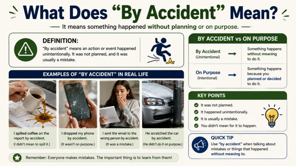 on accident or by accident
