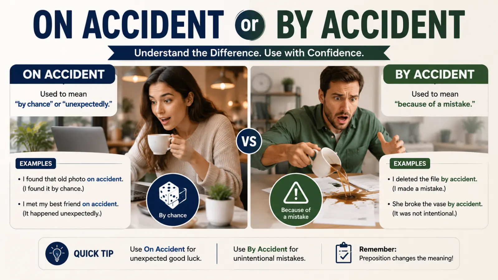 on accident or by accident