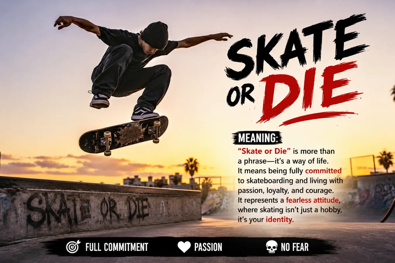 Skate or Die Meaning