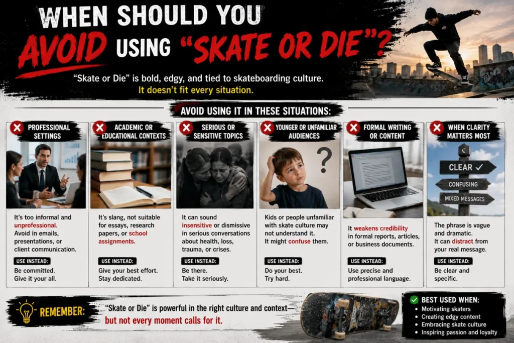 When Should You Avoid Using "Skate or Die"?