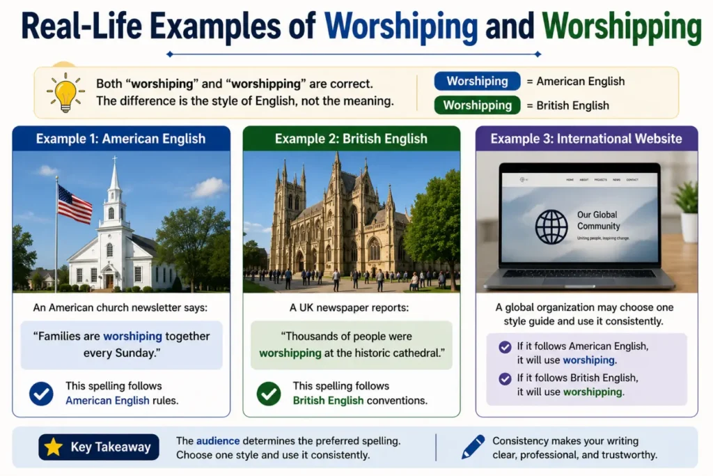 Worshiping or Worshipping