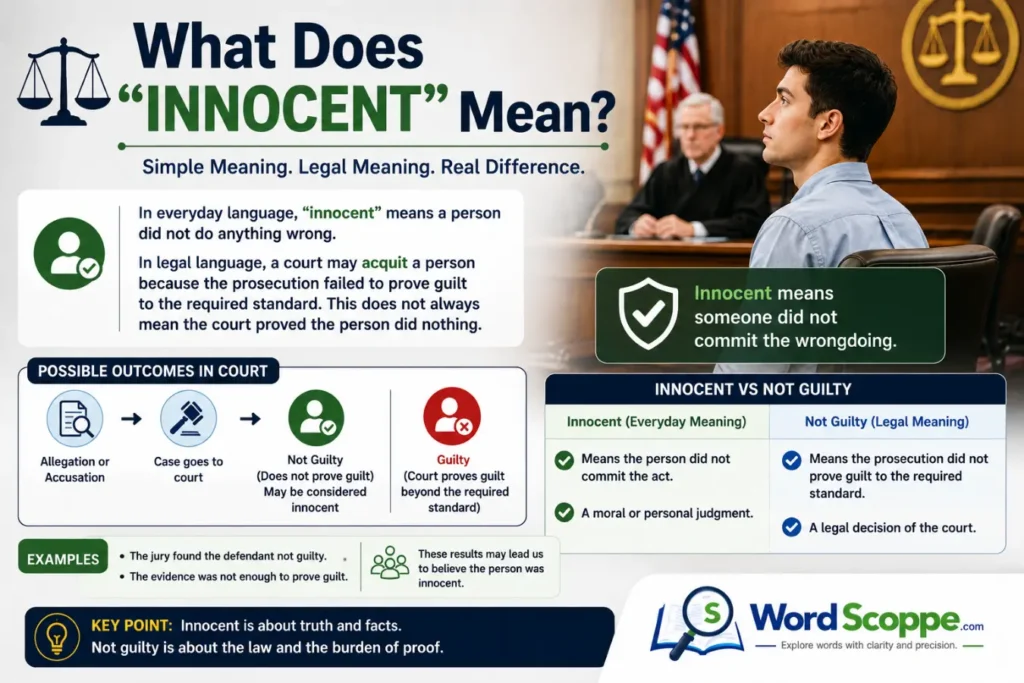 accused guilty or innocent
