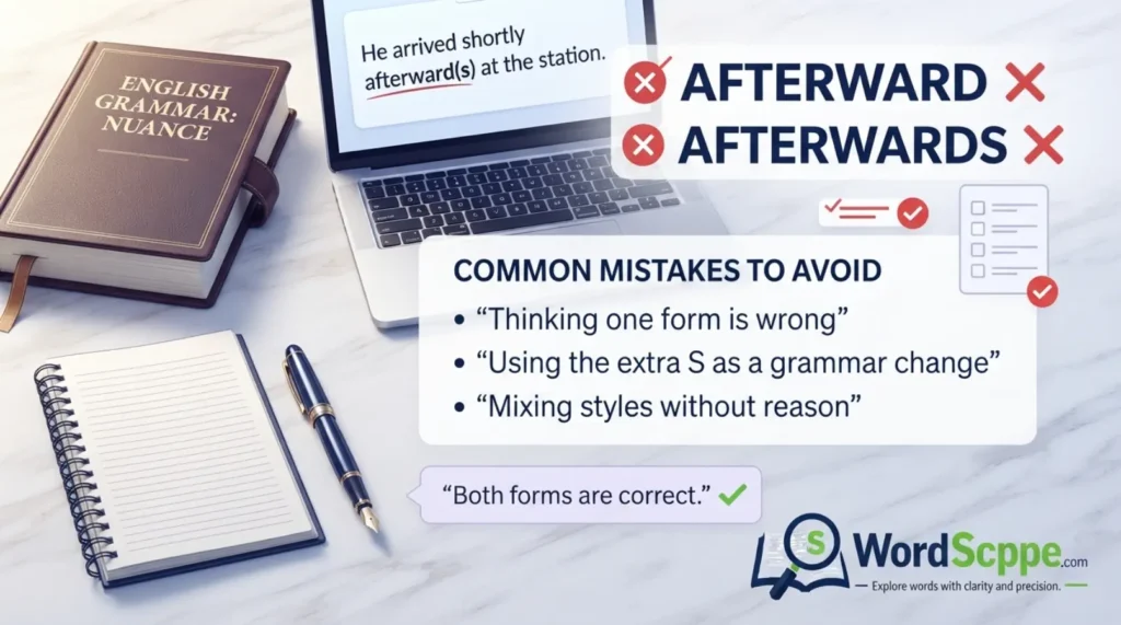 Afterward or Afterwards