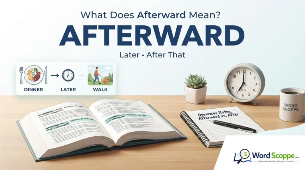 Afterward or Afterwards