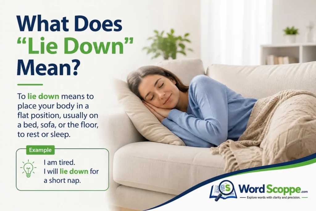 lay down or lie down