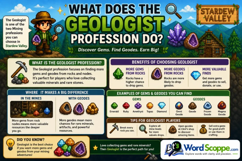 Miner or Geologist Stardew