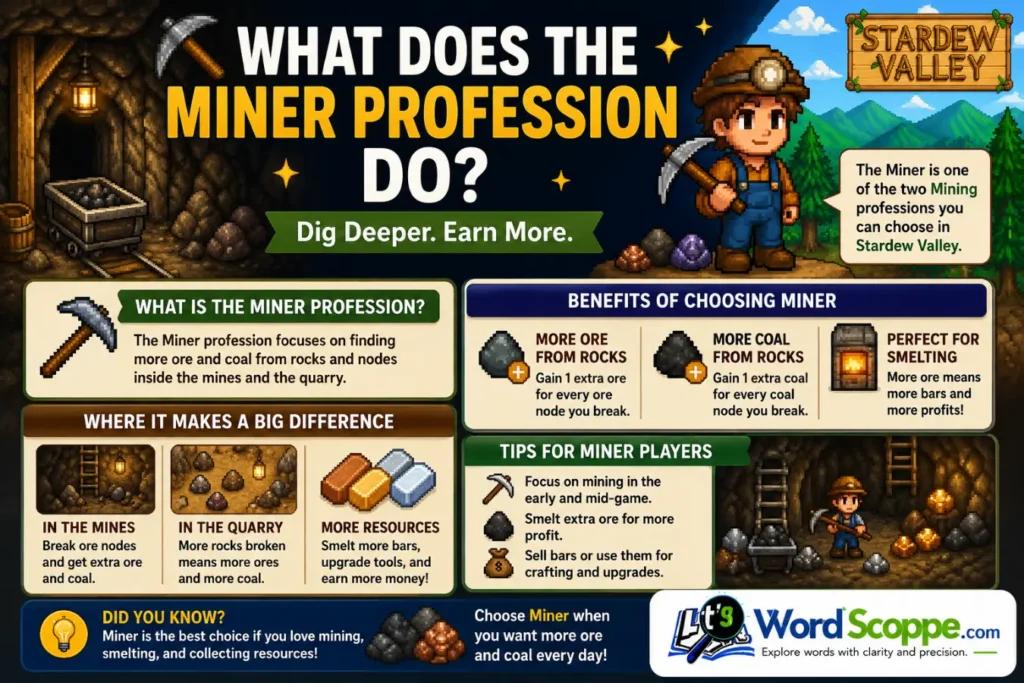 Miner or Geologist Stardew
