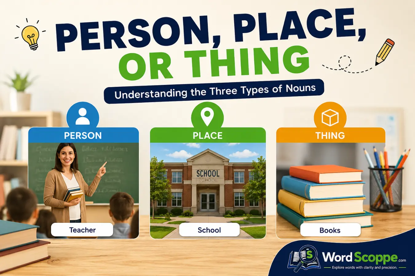person place or thing