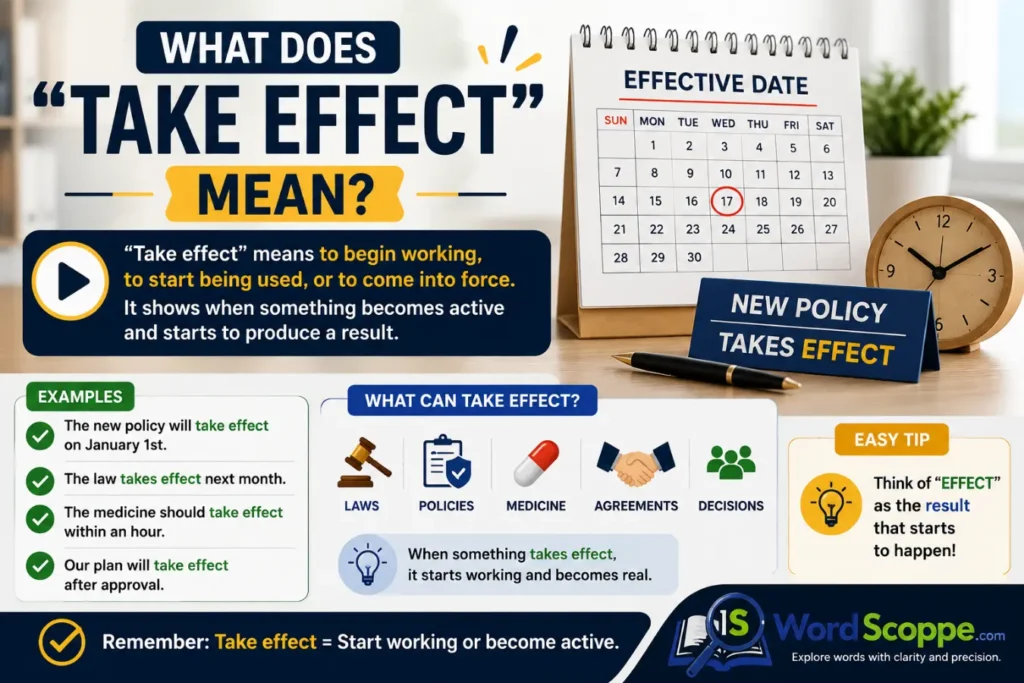 Take Effect or Take Affect