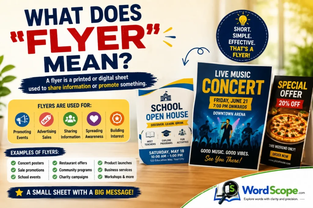 Flyer or Flier