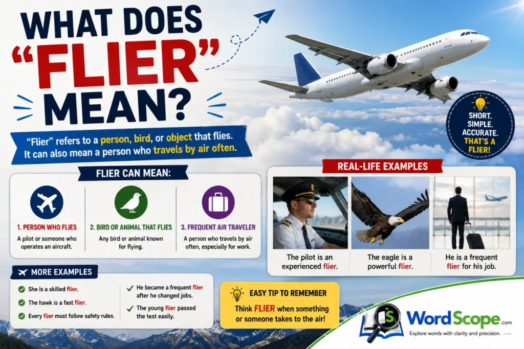 Flyer or Flier
