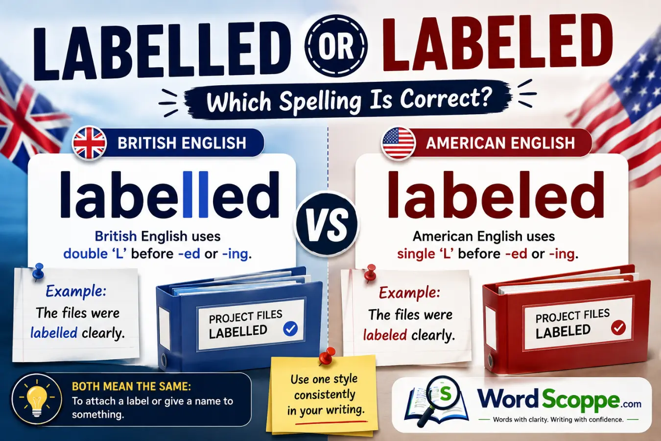 labelled or labeled
