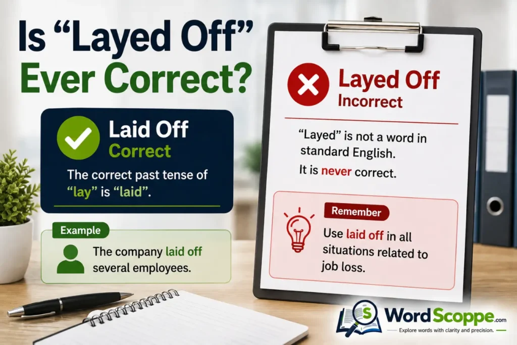 Laid Off or Layed Off