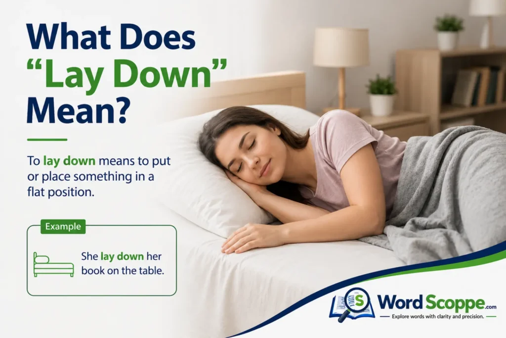 lay down or lie down