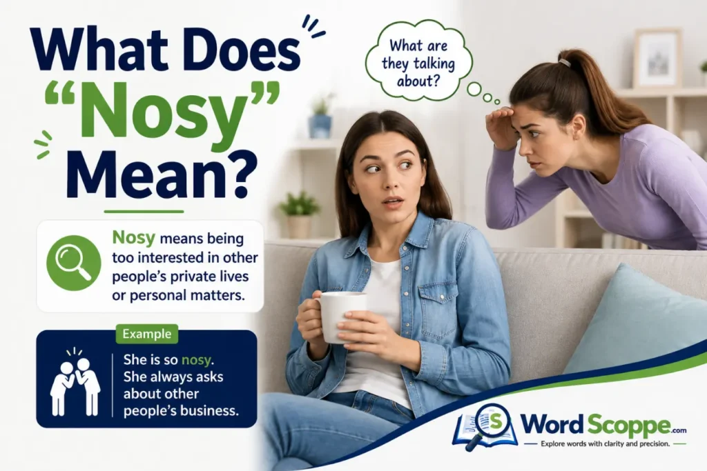 nosey or nosy