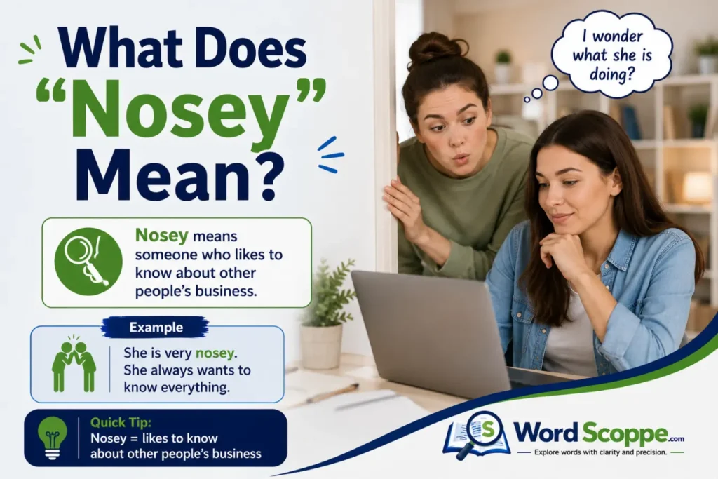 nosey or nosy