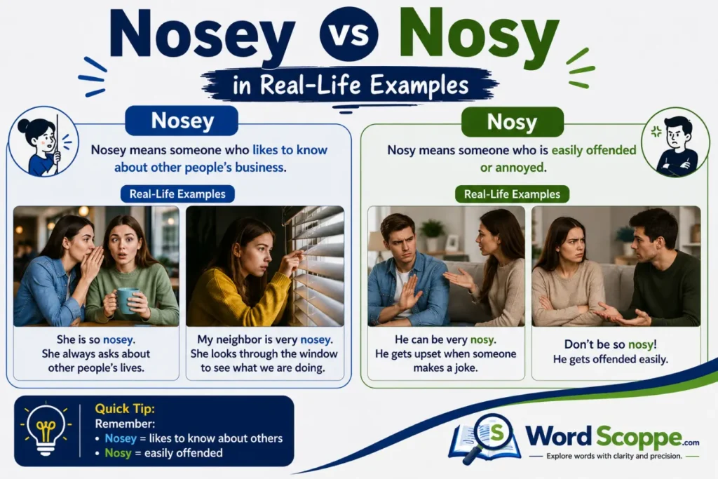 nosey or nosy