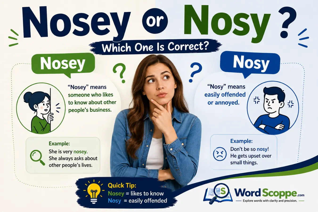 nosey or nosy