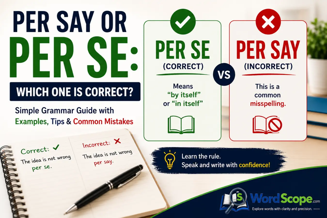 Per Say or Per Se