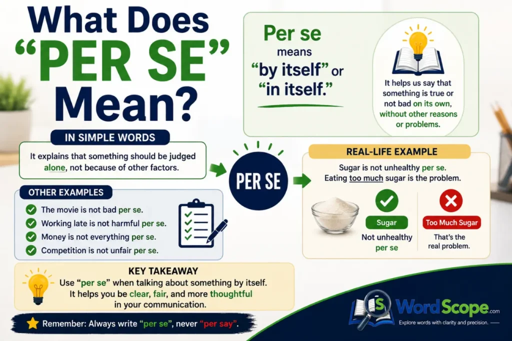 Per Say or Per Se
