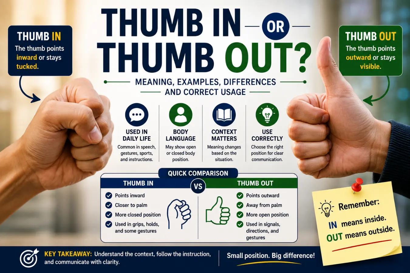 thumb in or thumb out